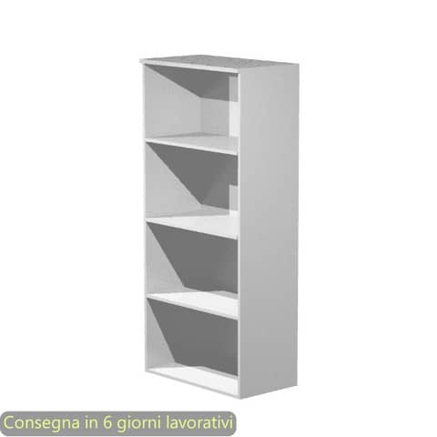 Mobile a giorno alto grigio 80x44xH.180 cm con 3 ripiani regolabili linea Presto Artexport – 538-39/5