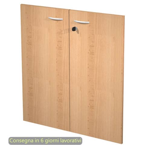 Ante con serratura faggio 80×67 cm in melaminico per mobile basso linea Presto Artexport – 60067M/6