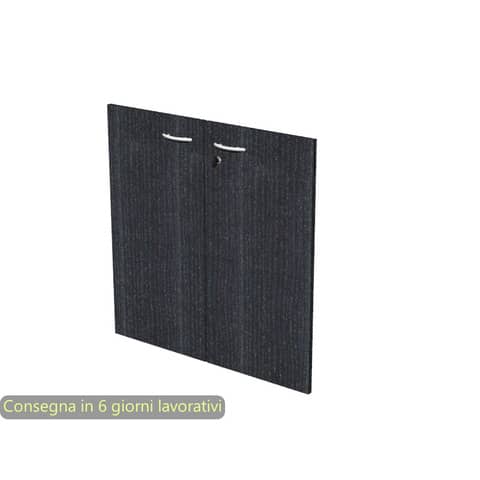Ante con serratura nero venato frassino 80×67 cm in melaminico per mobile basso linea Presto Artexport – 60067M/8