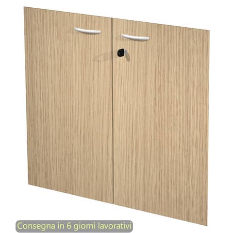 Ante con serratura rovere 80×67 cm in melaminico per mobile basso linea Presto Artexport – 60067M/C