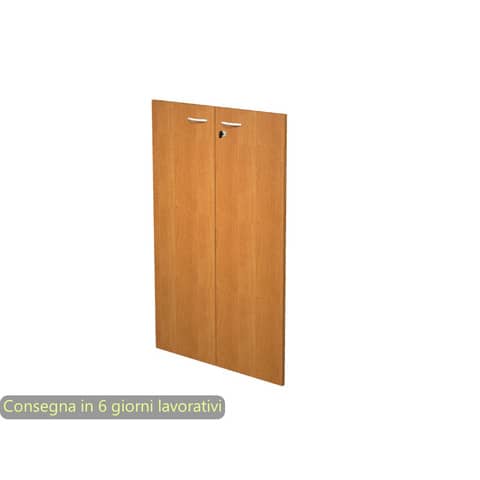 Ante con serratura noce chiaro 80×115 cm in melaminico per mobile medio linea Presto Artexport – 60069M/4