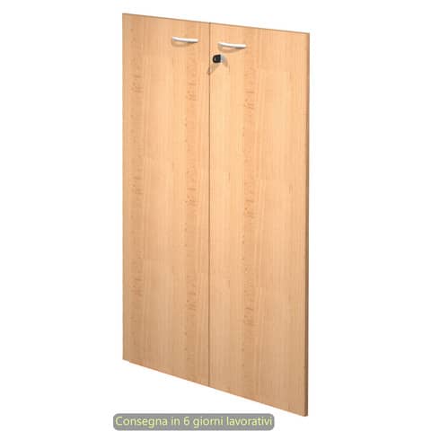 Ante con serratura faggio 80×115 cm in melaminico per mobile medio linea Presto Artexport – 60069M/6