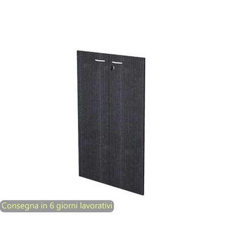 Ante con serratura nero venato frassino 80×115 cm in melaminico per mobile medio linea Presto Artexport – 60069M/8