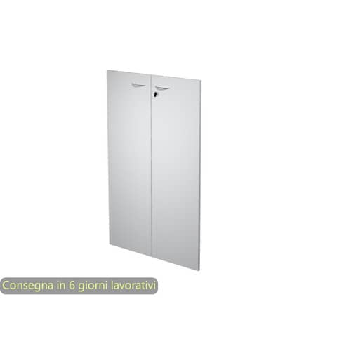 Ante con serratura grigio 80×115 cm in melaminico per mobile medio linea Presto Artexport – 60069M/C