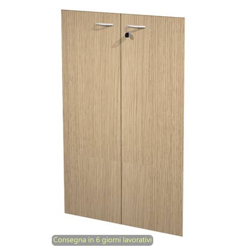 Ante con serratura rovere 80×115 cm in melaminico per mobile medio linea Presto Artexport – 60069/M/C