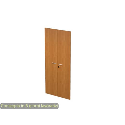 Ante con serratura noce chiaro 80×175 cm in melaminico per mobile alto linea Presto Artexport – 60075M/4
