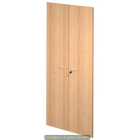 Ante con serratura faggio 80×175 cm in melaminico per mobile alto linea Presto Artexport – 60075M/6