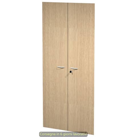 Ante con serratura rovere 80×175 cm in melaminico per mobile alto linea Presto Artexport – 60075M/C