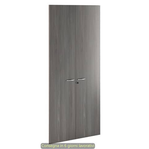 Ante con serratura frassino toscano 80×175 cm in melaminico per mobile alto linea Presto Artexport – 60075M/F