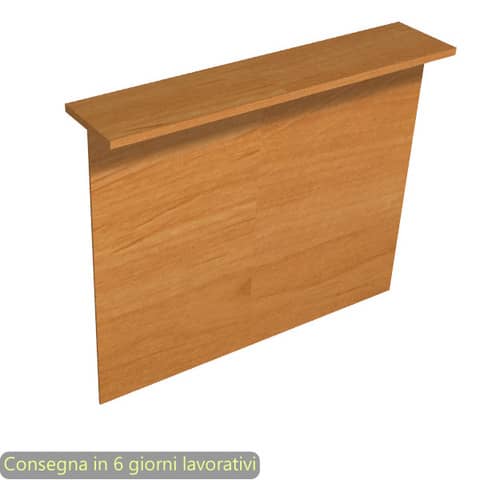 Sopralzo reception lineare noce chiaro 140x30xH.115 cm per scrivania linea Presto Artexport – RB-140/4