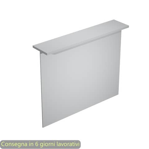 Sopralzo reception lineare grigio 140x30xH.115 cm per scrivania linea Presto Artexport – RB-140/9
