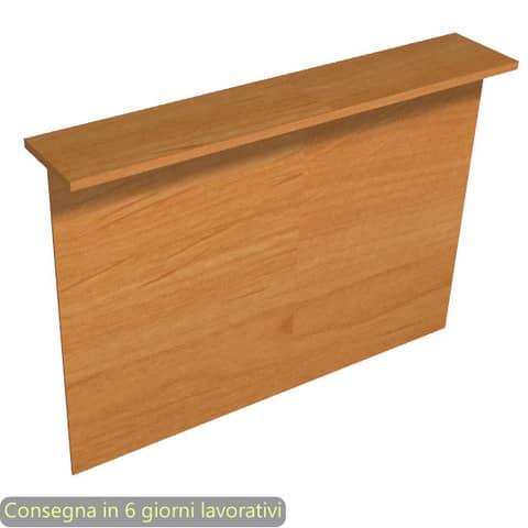 Sopralzo reception lineare noce chiaro 160x30xH.115 cm per scrivania linea Presto Artexport – RB-160/4