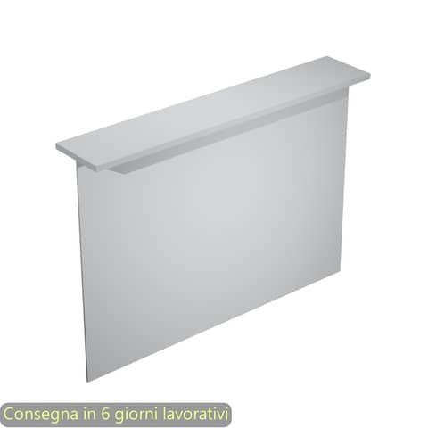 Sopralzo reception lineare grigio 160x30xH.115 cm per scrivania linea Presto Artexport – RB-160/9
