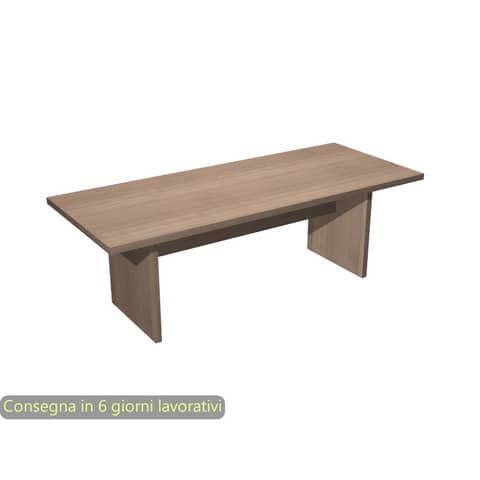 Tavolo riunioni ciliegio arabis 220x100x74 cm gamba a pannello in tinta linea Flora Artexport – 905/K