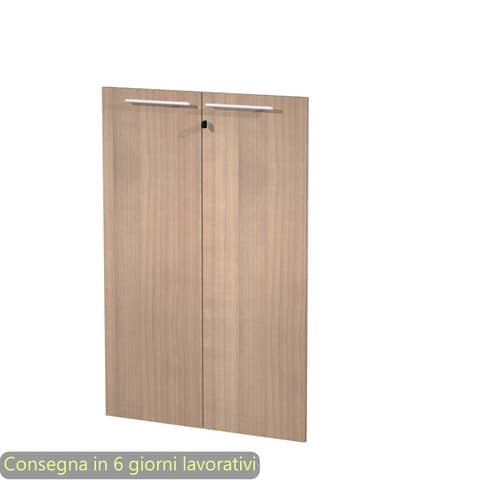 Coppia ante medie ciliegio arabis 80×115,4 cm in melaminico con serratura linea Flora Artexport – 91069M/K