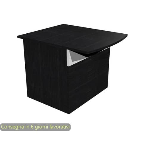 Bancone reception basso per disabili nero venato frassino 80×97,5xH.72 cm in melaminico Musa Artexport – 2824-HB80/83