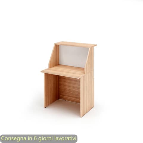 Bancone reception ciliegio arabis-bianco 80x76xH.117 cm in melaminico linea Musa Artexport – 2824-B80/K3