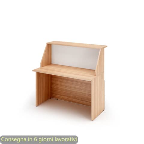 Bancone reception ciliegio arabis 120x76xH.117 cm in melaminico linea Musa Artexport – 2824-B12/K3