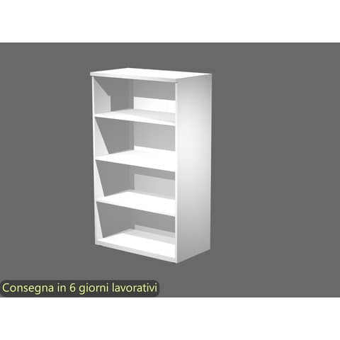 Mobile a giorno medio bianco 80x46xH.136 cm con 3 ripiani linea Bridge/Flex Artexport – BMH/3