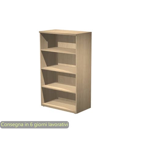 Mobile a giorno medio rovere 80x46xH.136 cm con 3 ripiani linea Bridge/Flex Artexport – BMH/C