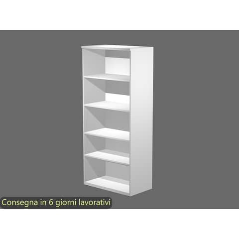 Mobile a giorno alto bianco 80x46xH.181,8 cm con 4 ripiani linea Bridge/Flex Artexport – BH/3