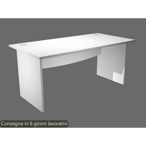 Scrivania piano bianco 140x80xH.73 cm gamba a pannello in melaminico linea Flex Artexport – JPB140/3