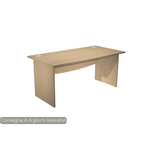 Scrivania piano rovere 160x80xH.73 cm gamba a pannello in melaminico linea Flex Artexport – JPB160/C