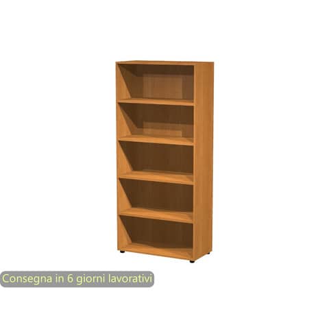 Mobile a giorno alto noce 90x44xH.200 cm 4 ripiani inseribili – linea armadi componibili 2898 Artexport – AR/ST/4
