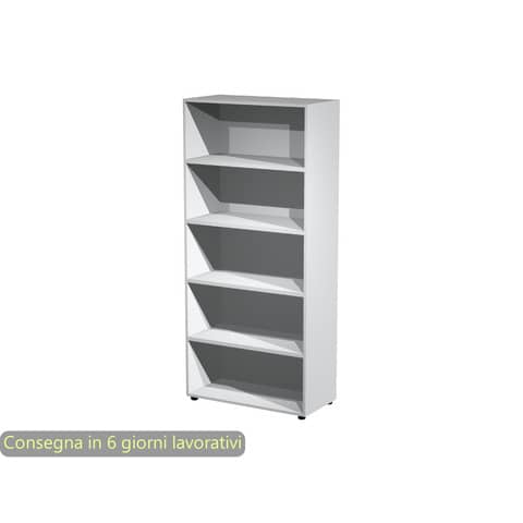 Mobile a giorno alto grigio 90x44xH.200 cm 4 ripiani inseribili – linea armadi componibili 2898 Artexport – AR/ST/9
