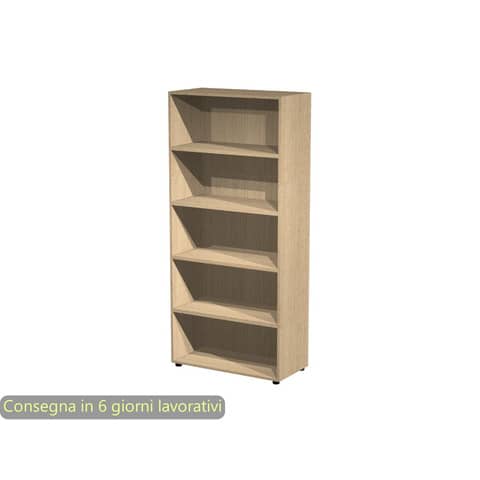Mobile a giorno alto rovere 90x44xH.200 cm 4 ripiani inseribili – linea armadi componibili 2898 Artexport – AR/ST/C