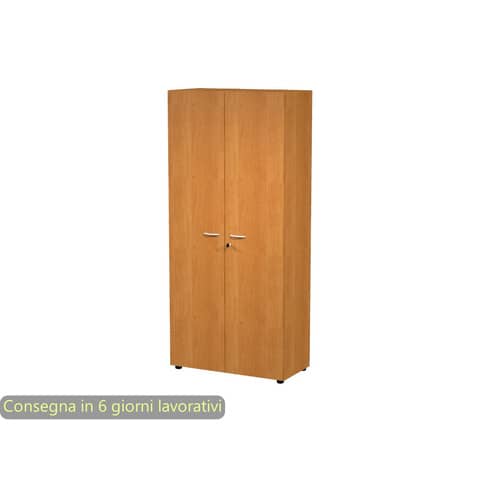 Armadio alto con ante battenti noce 90×45,8xH.200 cm con serratura linea componibili 2898 Artexport – AR/ST+AA/4
