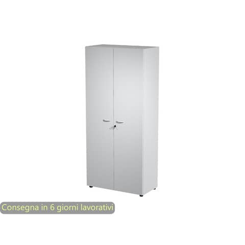 Armadio alto con ante battenti grigio 90×45,8xH.200 cm con serratura linea componibili 2898 Artexport – AR/ST+AA/9