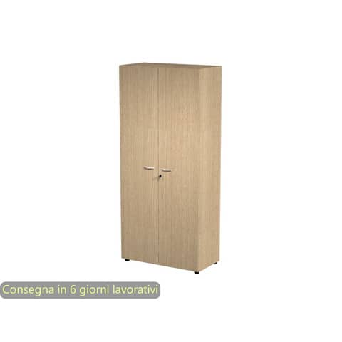 Armadio alto con ante battenti rovere 90×45,8xH.200 cm con serratura linea componibili 2898 Artexport – AR/ST+AA/C