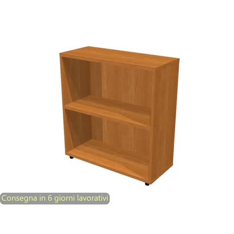 Libreria bassa componibile noce chiaro doppia larghezza 76x32xH.81,5 cm linea Protocollo Artexport – LB-L76/4