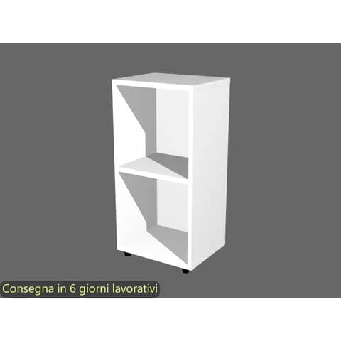 Libreria bassa componibile bianca modulo singolo 40x32xH.81,5 cm linea Protocollo Artexport – LB-L40/3