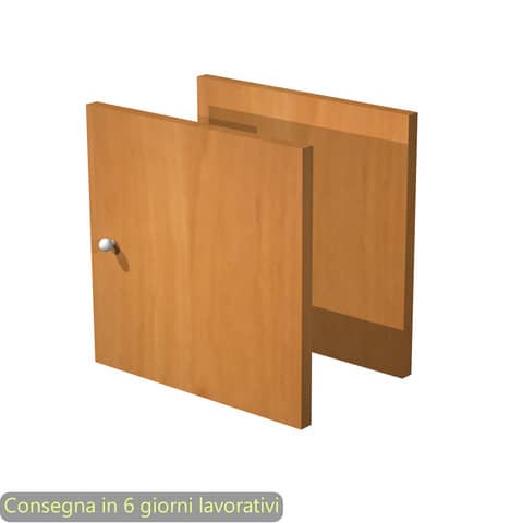 Coppia di antine noce chiaro per libreria componibile Maxicolor Artexport 32,2×32,2 cm – 2A MaxC/4