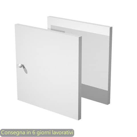 Coppia di antine grigio alluminio per libreria componibile Maxicolor Artexport 32,2×32,2 cm – 2A MaxC/5