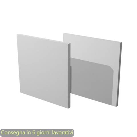 Coppia di dietri grigio alluminio per libreria componibile Maxicolor Artexport 32,2×32,1 cm – 2R MaxC/5