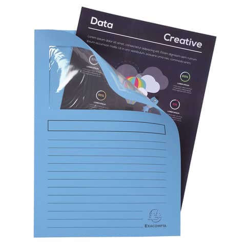 Cartelline con finestra Exacompta Forever® A4 cartoncino 120 g/m² azzurro conf. da 100 – 50106E