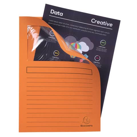 Cartelline con finestra Exacompta Forever® A4 cartoncino 120 g/m² arancio conf. da 100 – 50104E