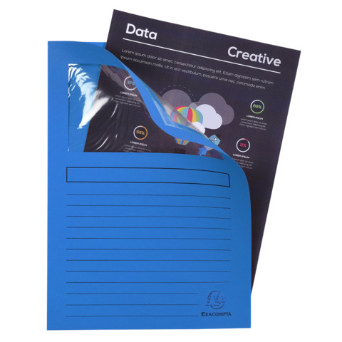 Cartelline con finestra Exacompta Forever® A4 cartoncino 120 g/m² assortiti  conf. da 100 – 50100E