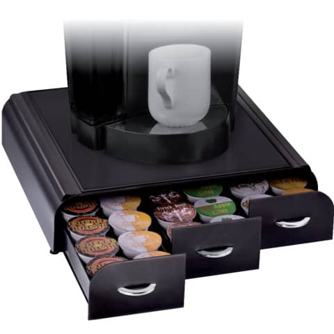 Organizzatore cialde per macchina da caffè CEP plastica 3 cassetti 7x33x34 cm nero – 2230060011