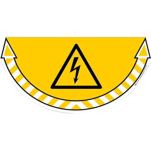 Adesivi Segnalatori CEP rischio elettrico PVC 700×350 mm. sp 0,2 mm giallo – 170105005