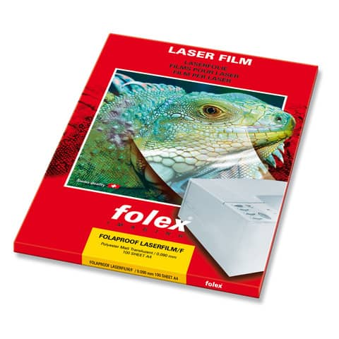 Film per laser e copiatrici Folex Folaproof 0,09 mm opaco A4 Conf. 100 pezzi – 09734.090.44000