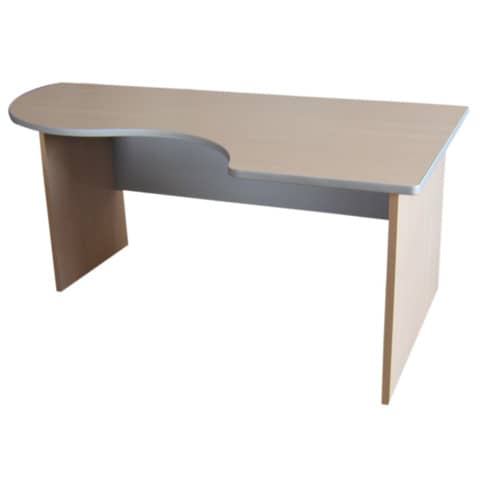 Scrivania informatica con semipenisola destra Frensy EMOTION 180x100x72 cm rovere – UEMWS18D