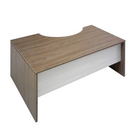 Scrivania informatica Frensy Florence semipenisola a destra 160x100x72 cm fianchi a pannello – olmo – UFL16DX