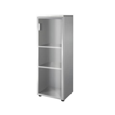 Mobile medio a giorno Frensy Spirit 2 ripiani 45x45x130 cm top wengé – struttura grigio – USPWM134