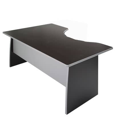 Scrivania informatica Frensy Spirit con semipenisola destra 160x100x72 cm wengé – USPWSI16DX