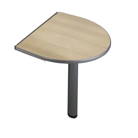 Penisola con gamba metallica Frensy Spirit 80x60x72 cm rovere USPRP80