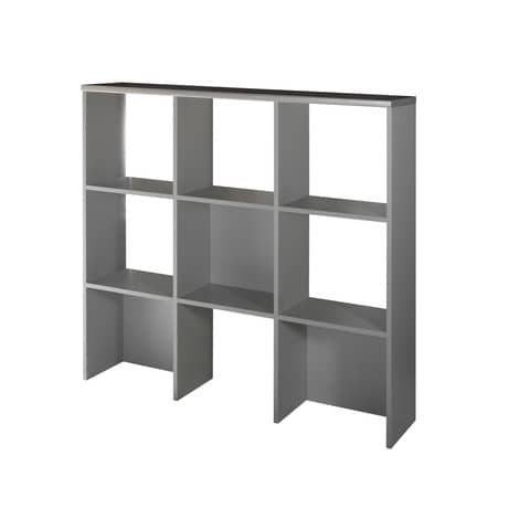 Libreria per sopra mobile Frensy Spirit 135x30x125 cm top rovere – struttura argento – USPRLIB